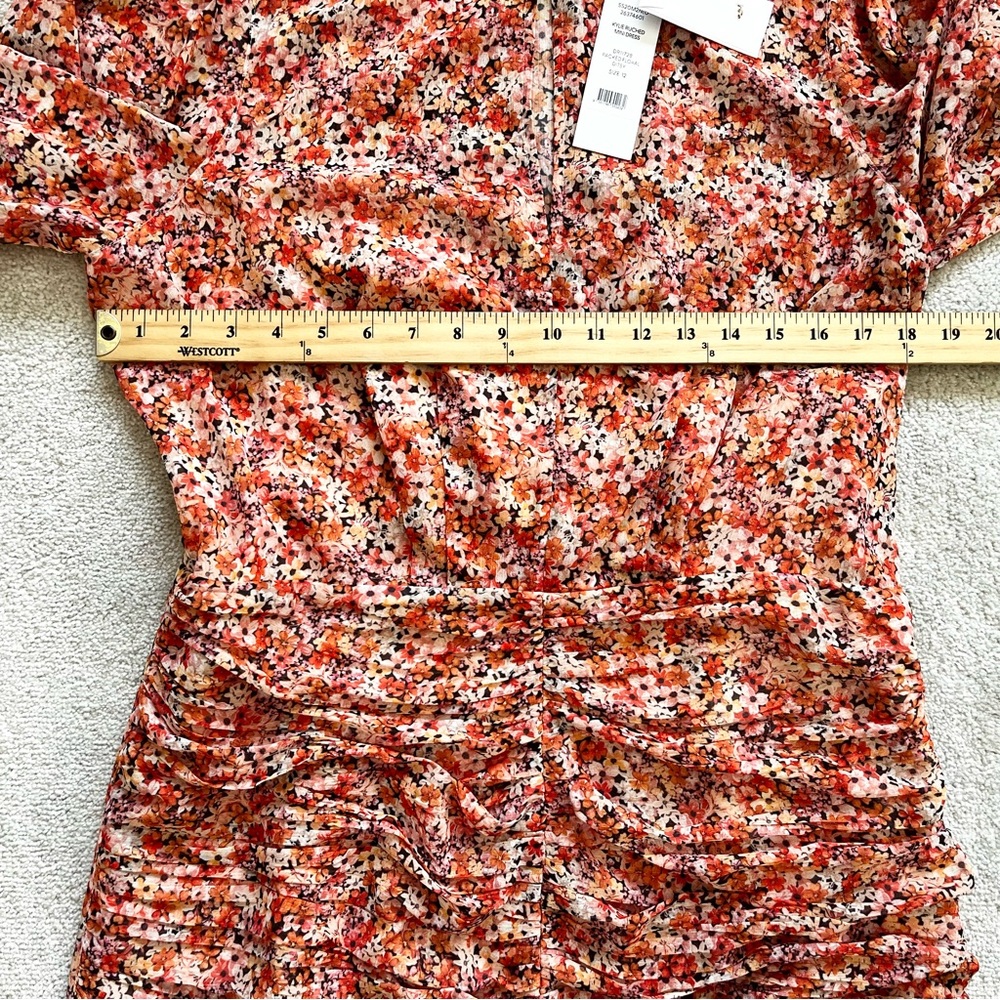 EVER NEW NWT Kylie Ruched Mini Dress Floral Romantic Dainty Feminine Pretty - Picture 5 of 9